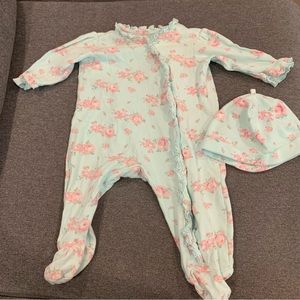 ☀️ 3/$15 Little Me Footie Pajamas with matching hat